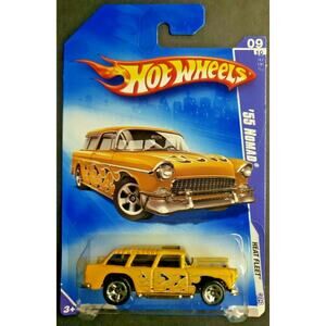 2009 Hot Wheels 1955 Chevy Nomad Heat Fleet Yellow #125 New‎ HW13